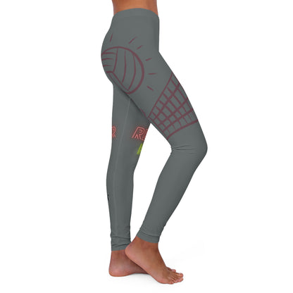 Women's Spandex Leggings: Volleyball Dark Grey