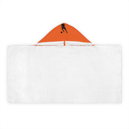 Youth Hooded Towel: Soccer Orange