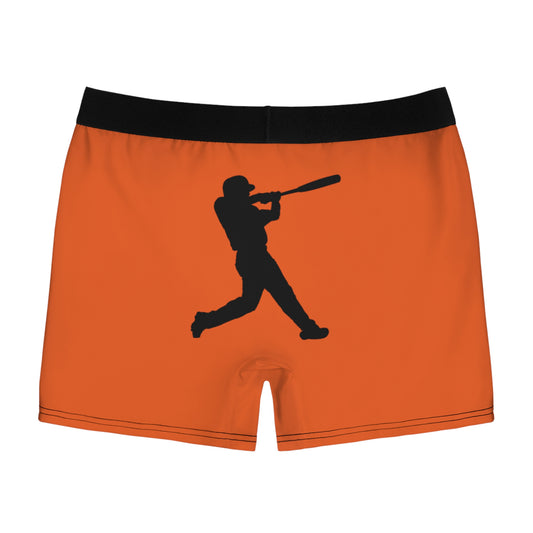 Men's Boxer Briefs: Baseball Orange