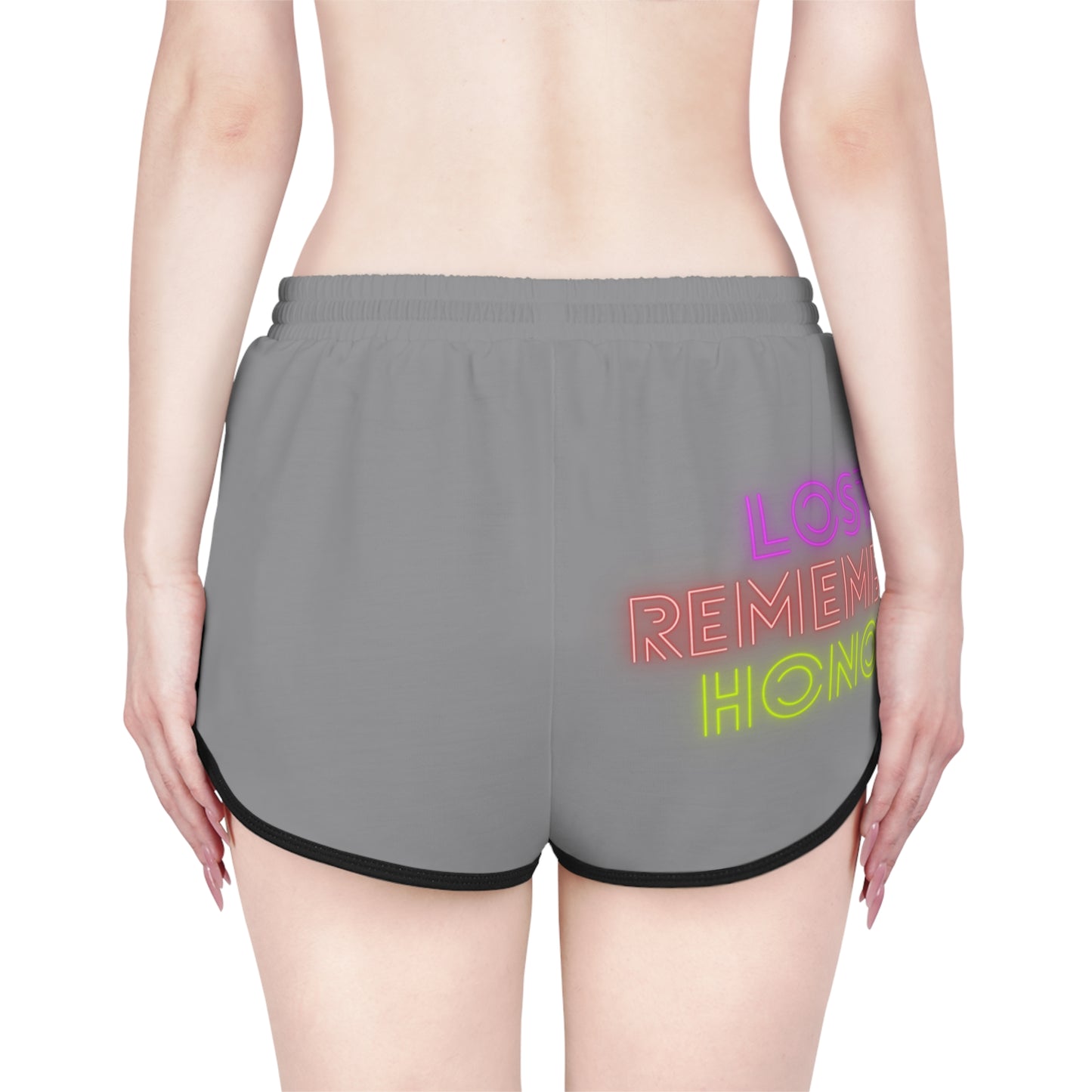 Women's Relaxed Shorts: Crazy Penguin World Logo Grey