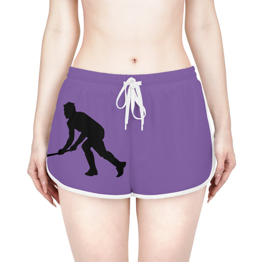 Women's Relaxed Shorts: Hockey Lite Purple