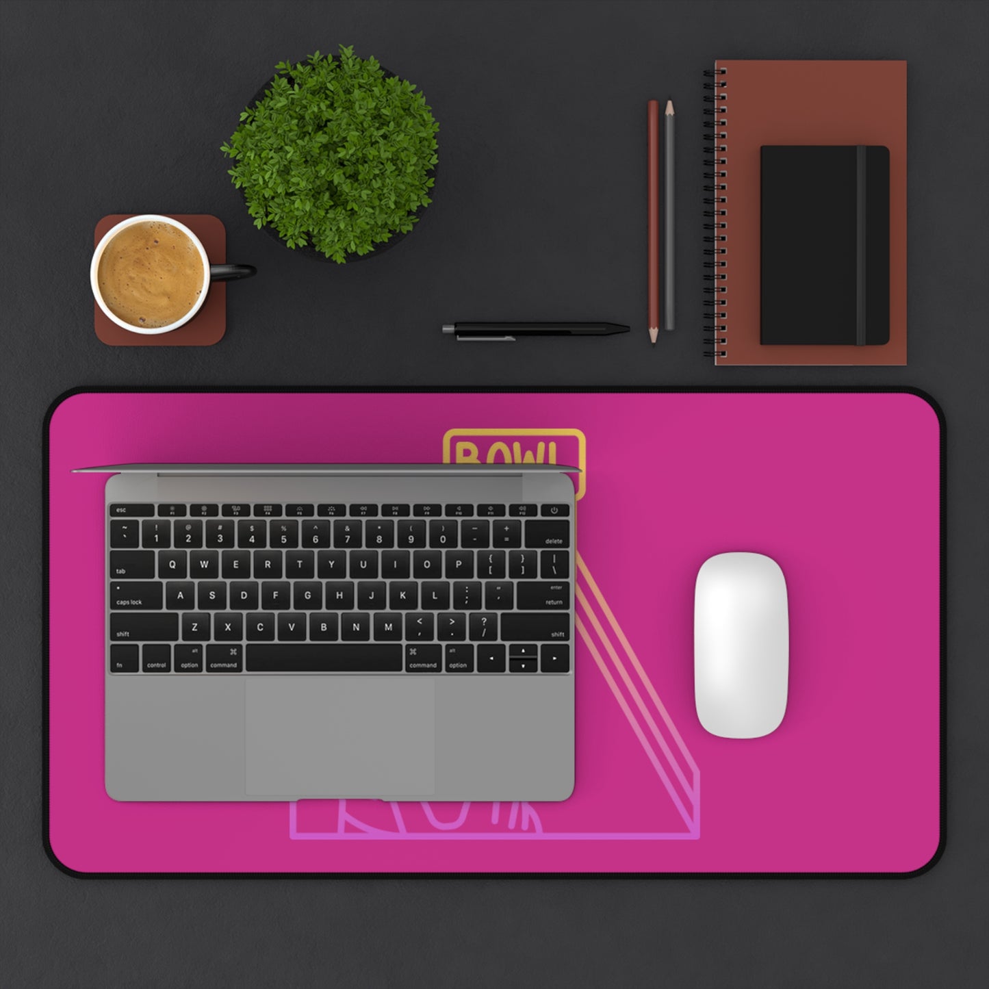 Desk Mat: Bowling Pink