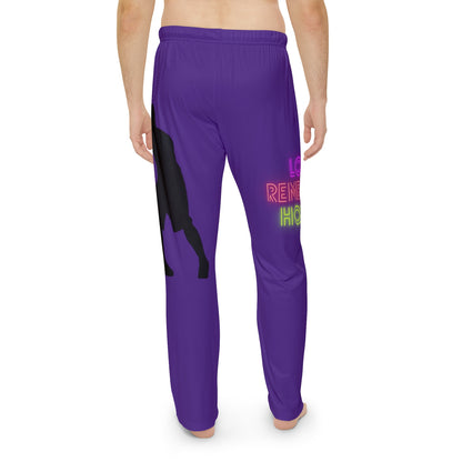 Men's Pajama Pants: Basketball Purple