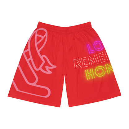 Basketball Shorts: Fight Cancer Red