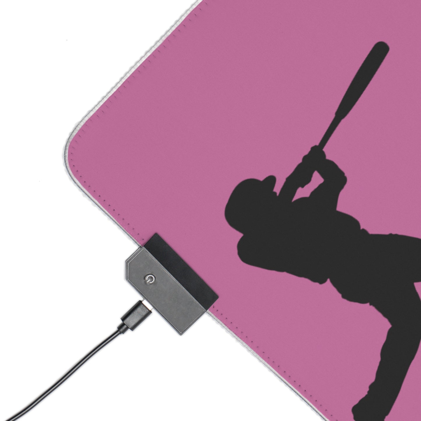 LED Gaming Mouse Pad: Baseball Lite Pink