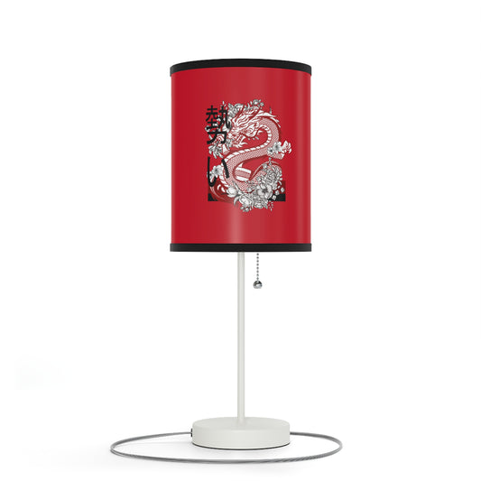 Lamp on a Stand, US|CA plug: Dragons Dark Red