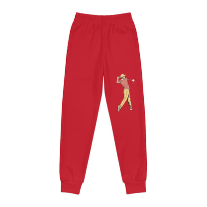 Youth Joggers: Golf Dark Red