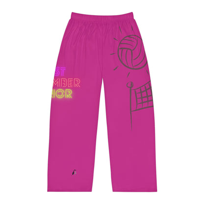 Men's Pajama Pants: Volleyball Pink