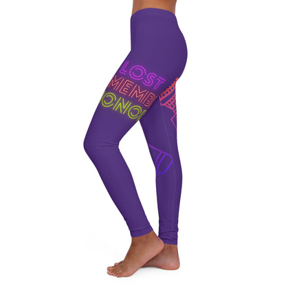 Women's Spandex Leggings: Music Purple