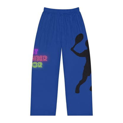 Pambabaeng Pajama Pants: Tennis Dark Blue 