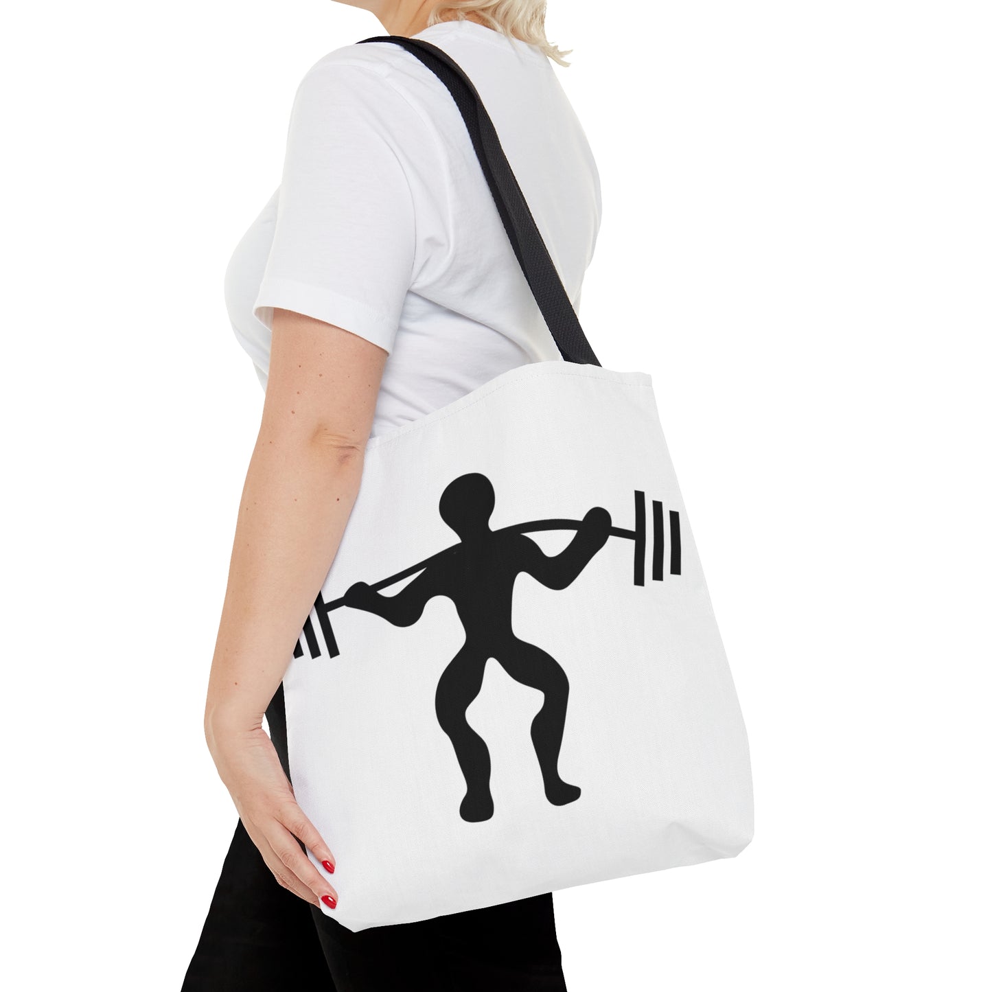 Tote Bag: Weightlifting White