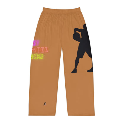 Men's Pajama Pants: Basketball Lite Brown