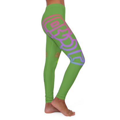 Women's Spandex Leggings: Gaming Green