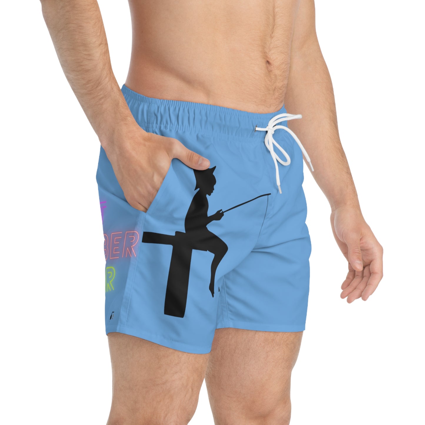 Swim Trunks: Fishing Lite Blue