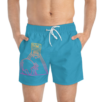 Swim Trunks: Bowling Turquoise