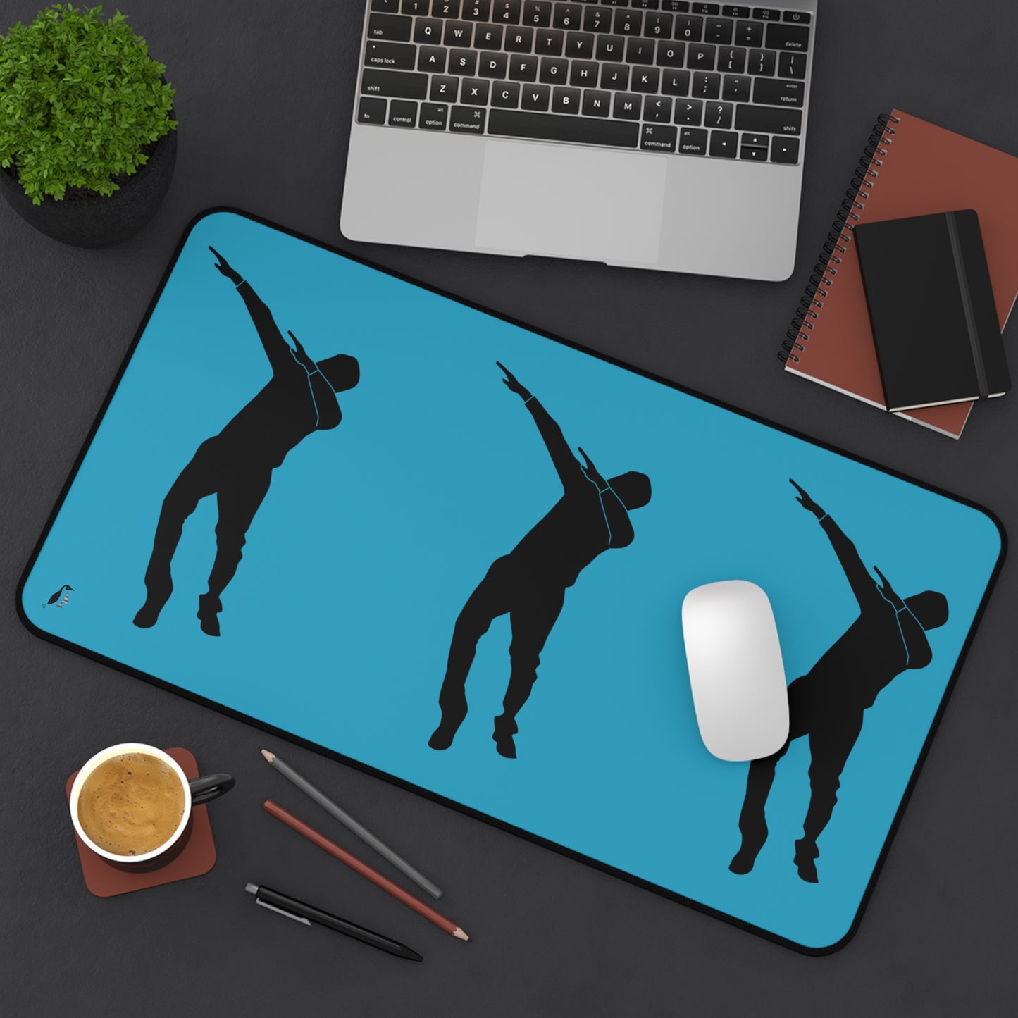 Desk Mat: Dance Turquoise