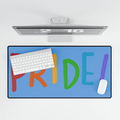 Desk Mats: LGBTQ Pride Lite Blue