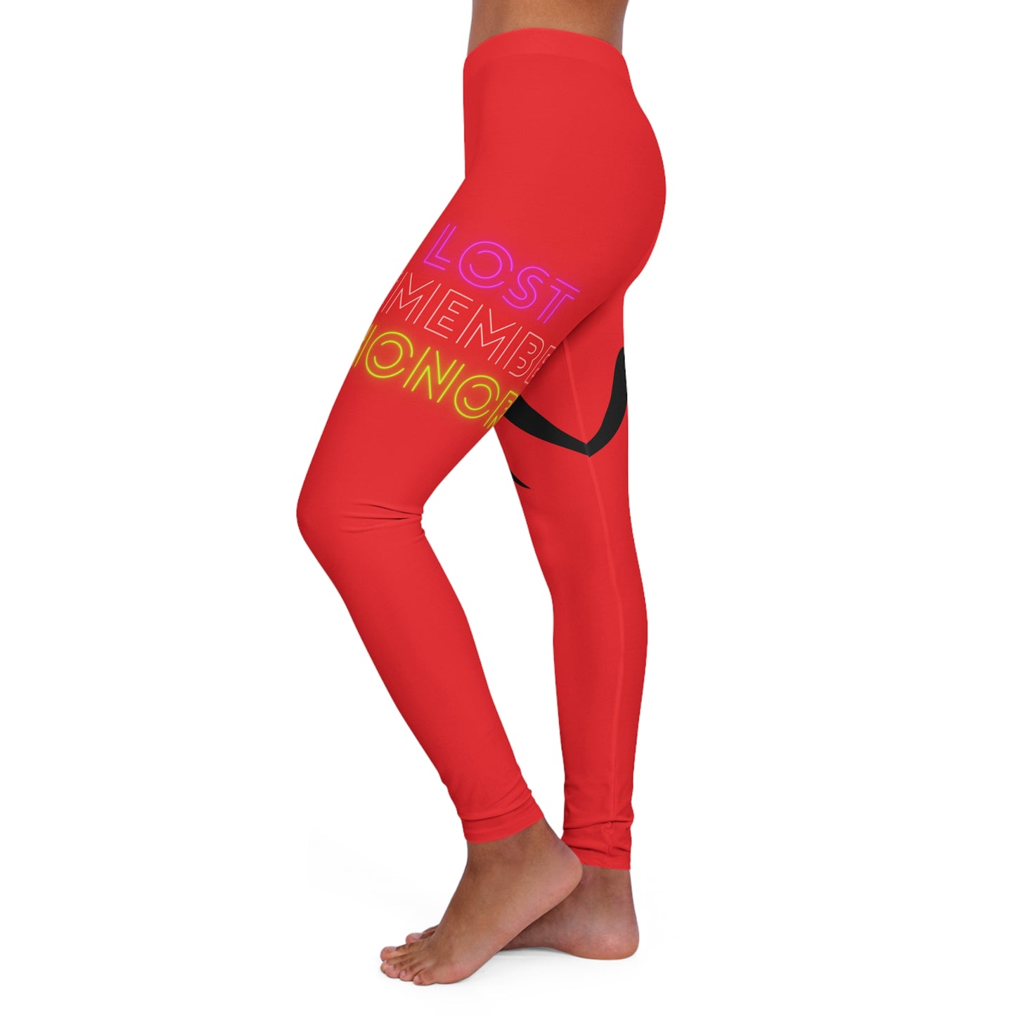 Women's Spandex Leggings: Wrestling Red