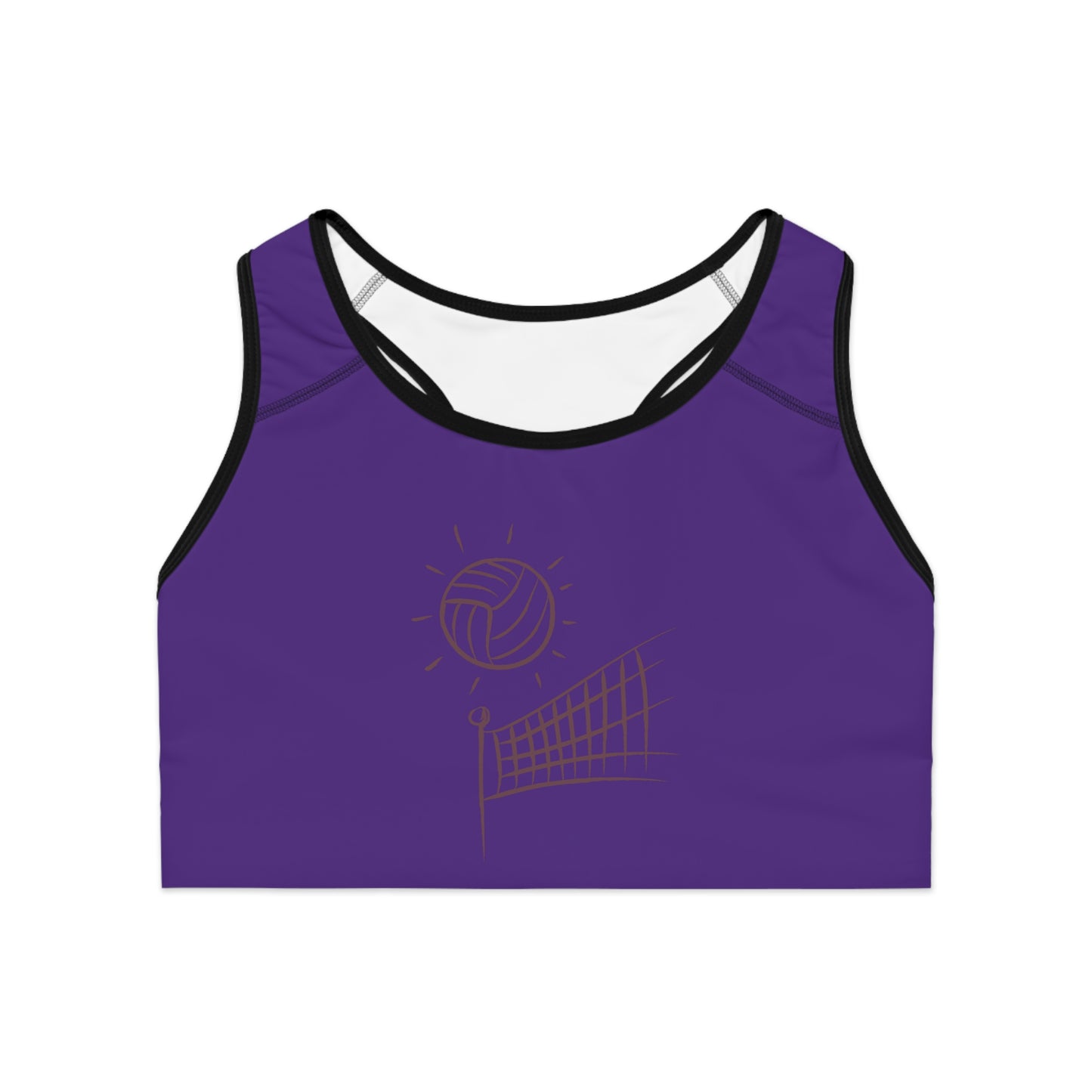 Sports Bra: Volleyball Purple