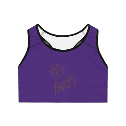 Sports Bra: Volleyball Purple