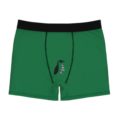 Men's Boxer Briefs: Music Dark Green