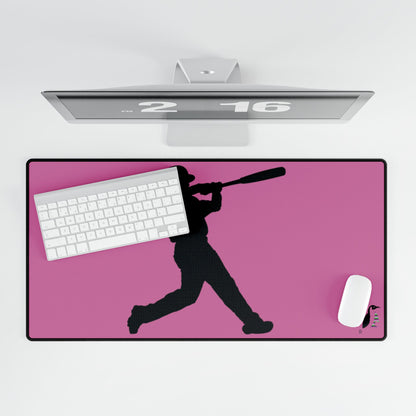 Desk Mats: Baseball Lite Pink