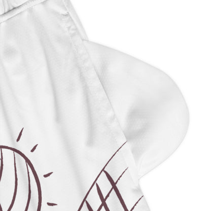 Basketball Rib Shorts: Volleyball White