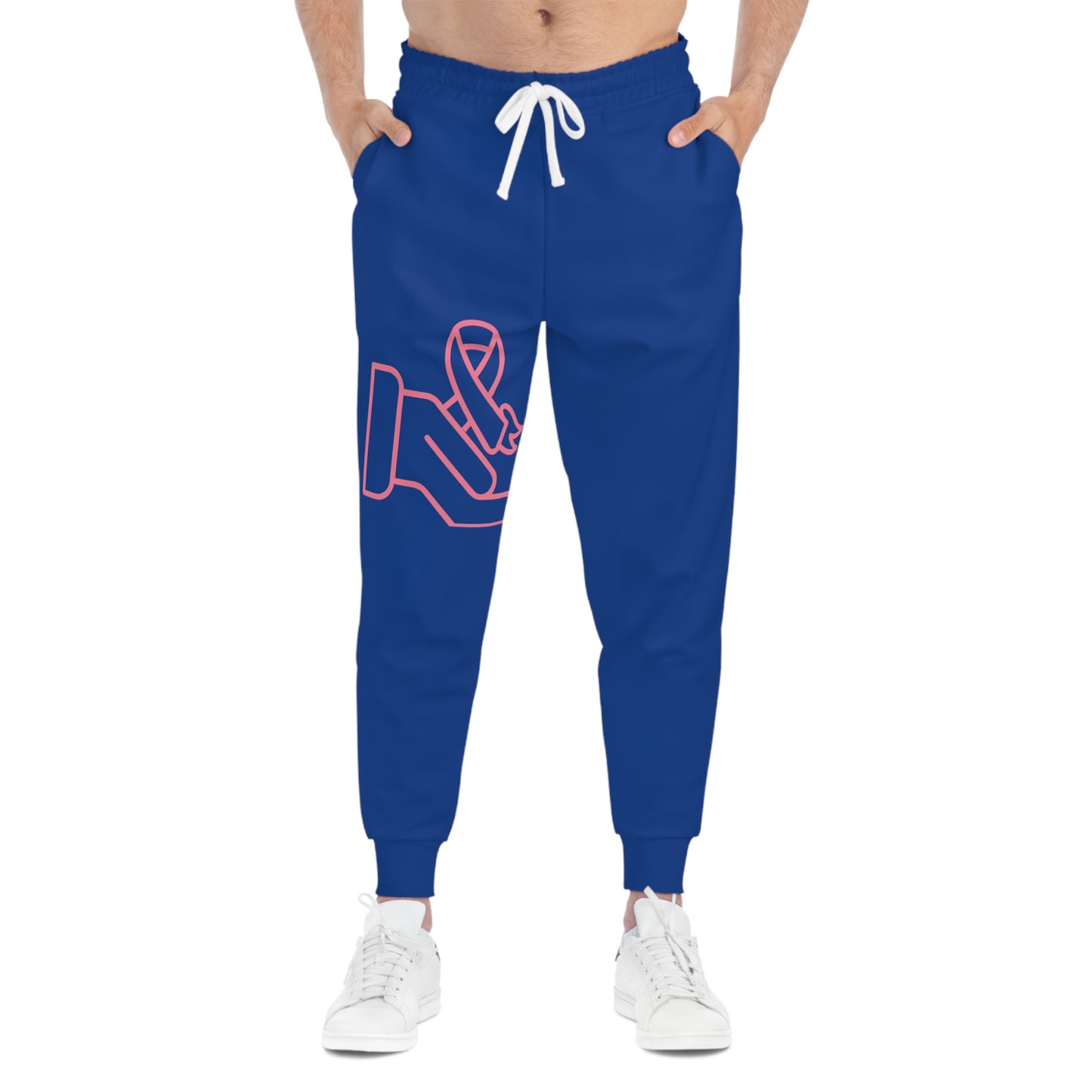 Athletic Joggers: Fight Cancer Dark Blue