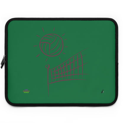 Laptop Sleeve: Volleyball Dark Green