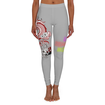 Women's Spandex Leggings: Dragons Lite Grey