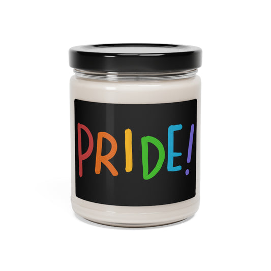 Scented Soy Candle, 9oz: LGBTQ Pride Black
