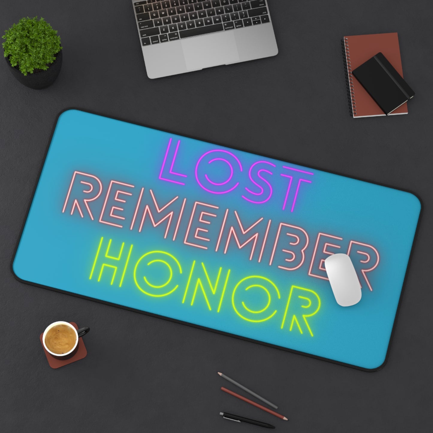 Desk Mat: Lost Remember Honor Turquoise