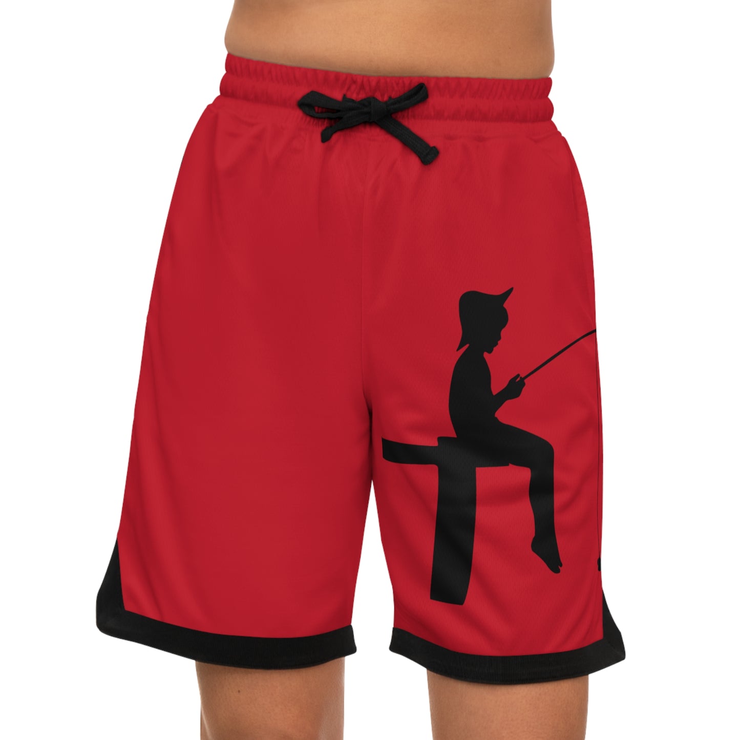 Basketball Rib Shorts: Fishing Dark Red