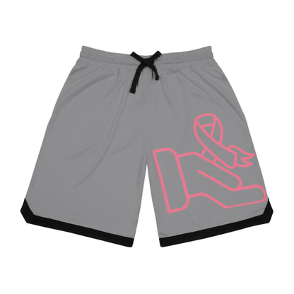 Basketball Rib Shorts: Fight Cancer Lite Grey