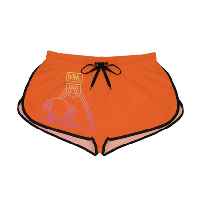 Women's Relaxed Shorts: Bowling Orange