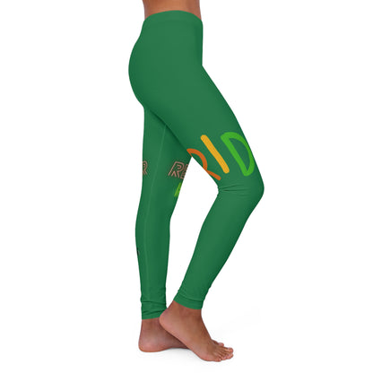 Women's Spandex Leggings: LGBTQ Pride Dark Green