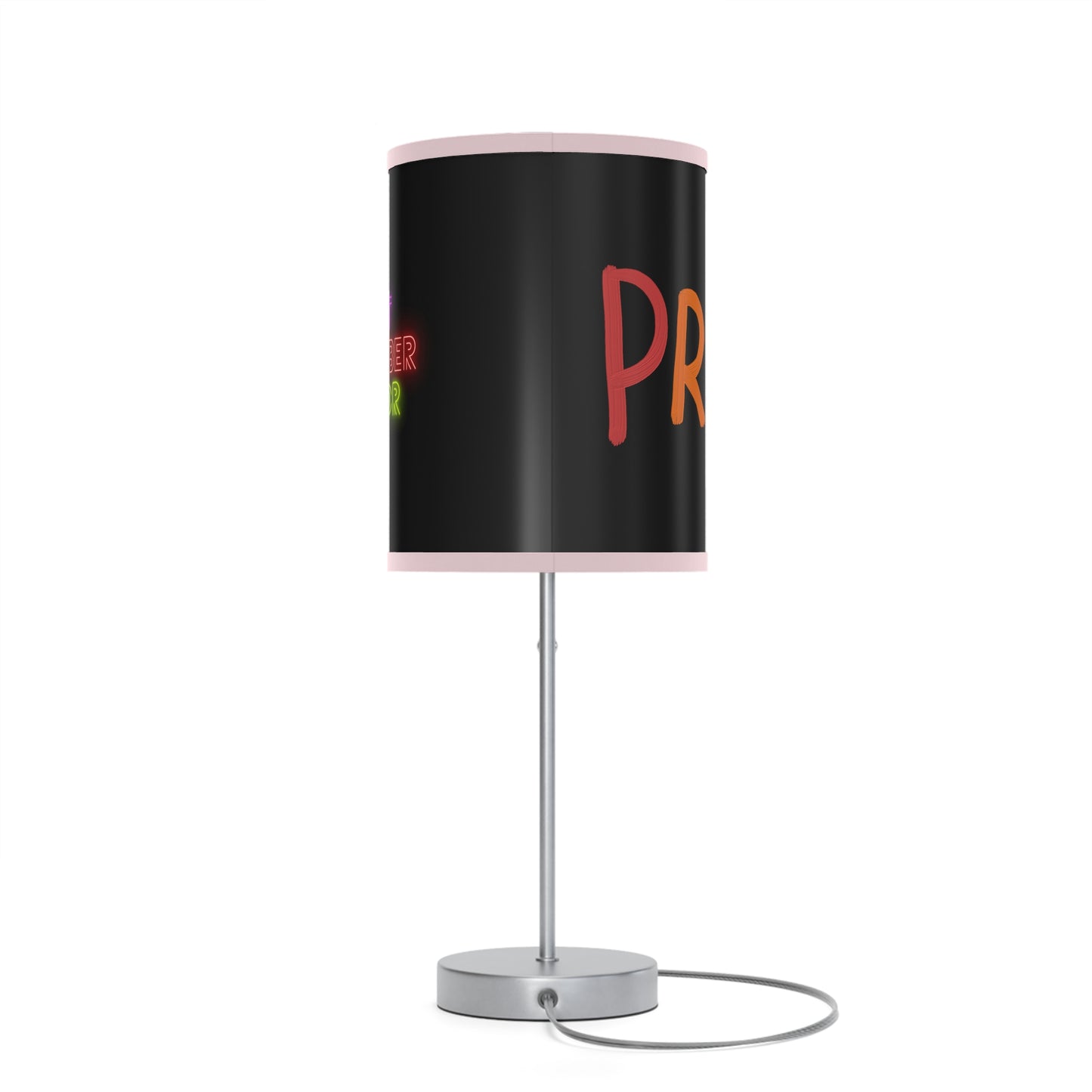 Lamp on a Stand, US|CA plug: LGBTQ Pride Black 