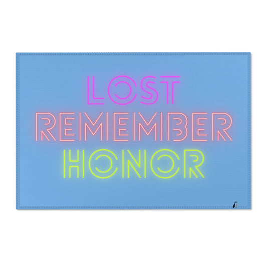 Area Rug (Rectangle): Lost Remember Honor Lite Blue