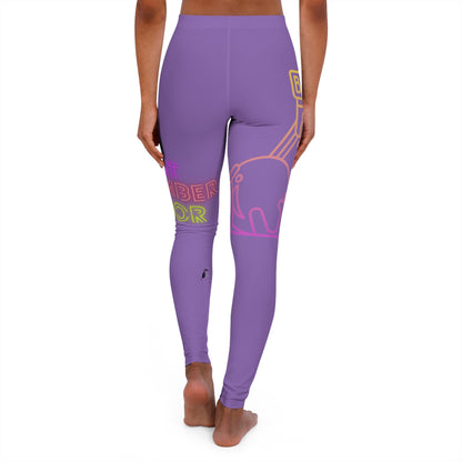 Women's Spandex Leggings: Bowling Lite Purple