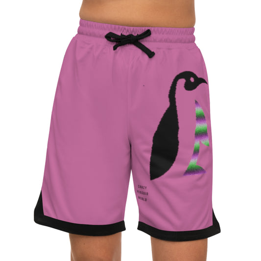 Basketball Rib Shorts: Crazy Penguin World Logo Lite Pink