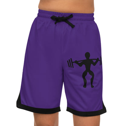 Basketball Rib Shorts: Weightlifting Purple