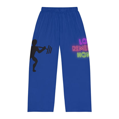 Panlalaking Pajama Pants: Weightlifting Dark Blue 