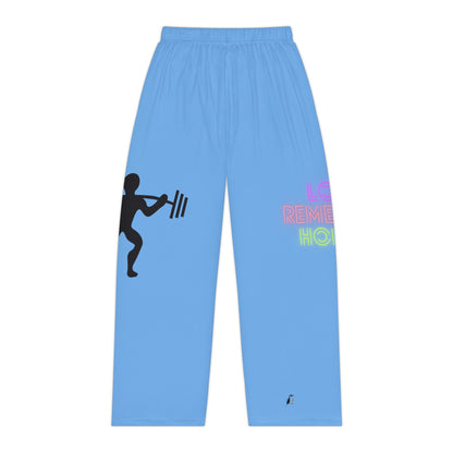 Pambabaeng Pajama Pants: Weightlifting Lite Blue 