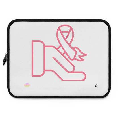 Laptop Sleeve: Fight Cancer White