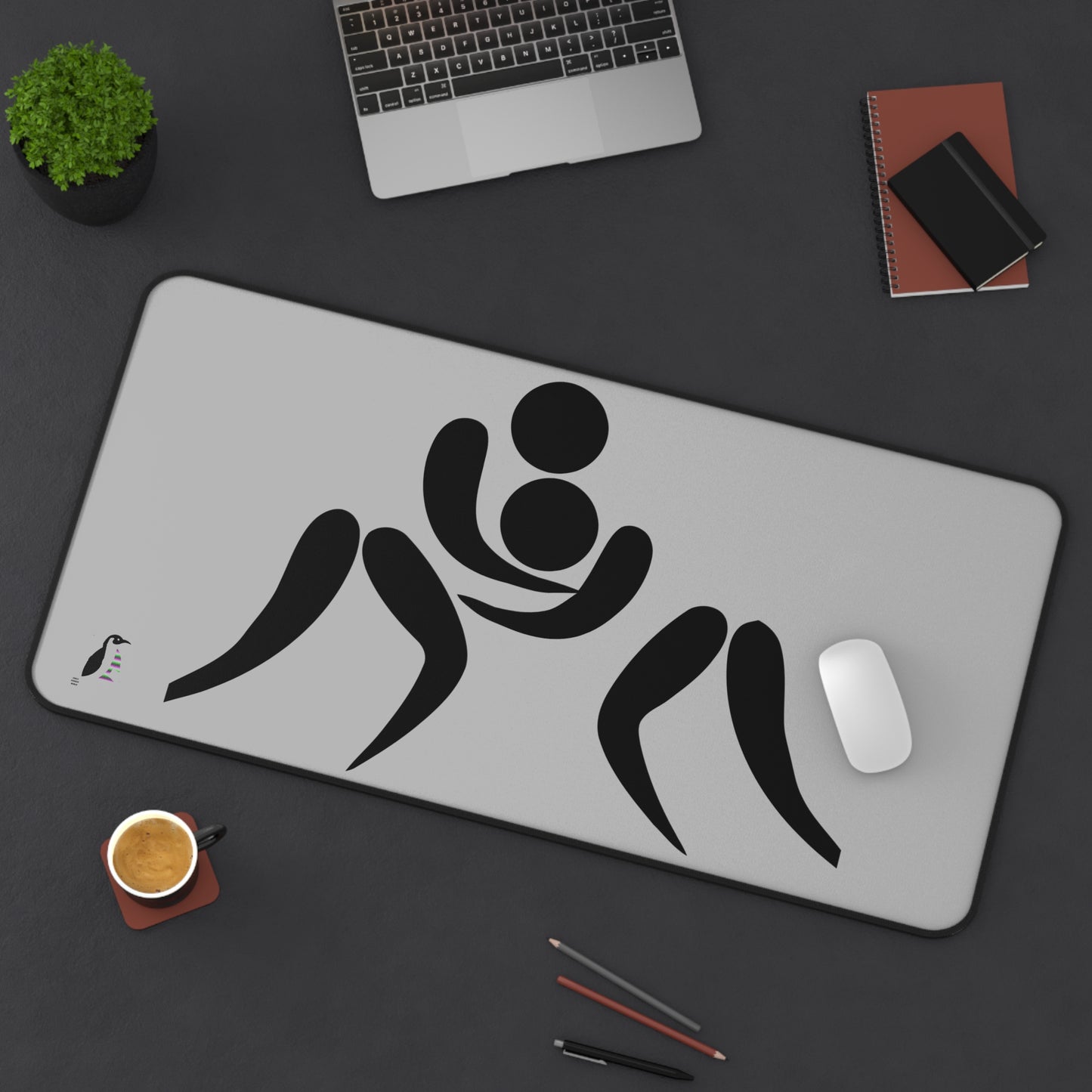 Desk Mat: Wrestling Lite Grey