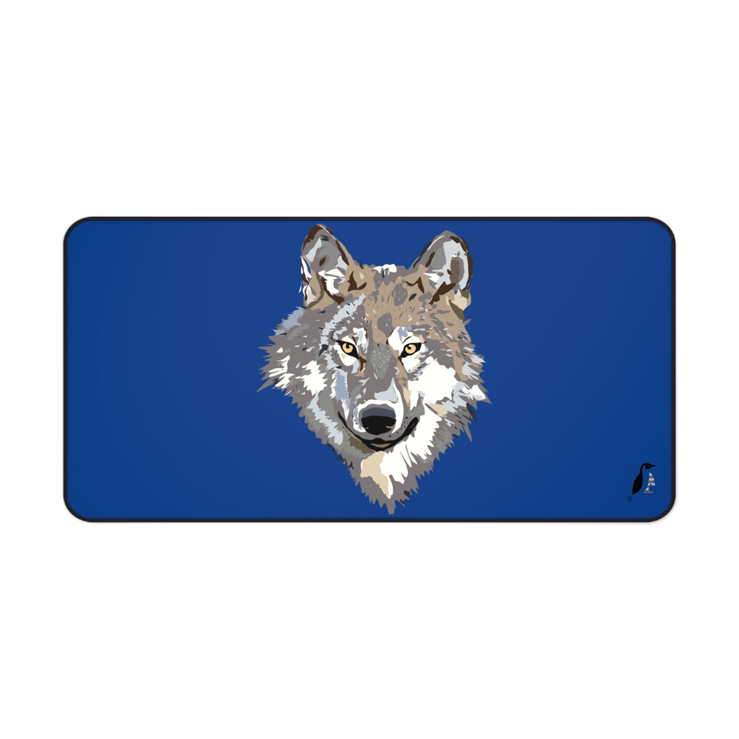 Desk Mat: Wolves Dark Blue