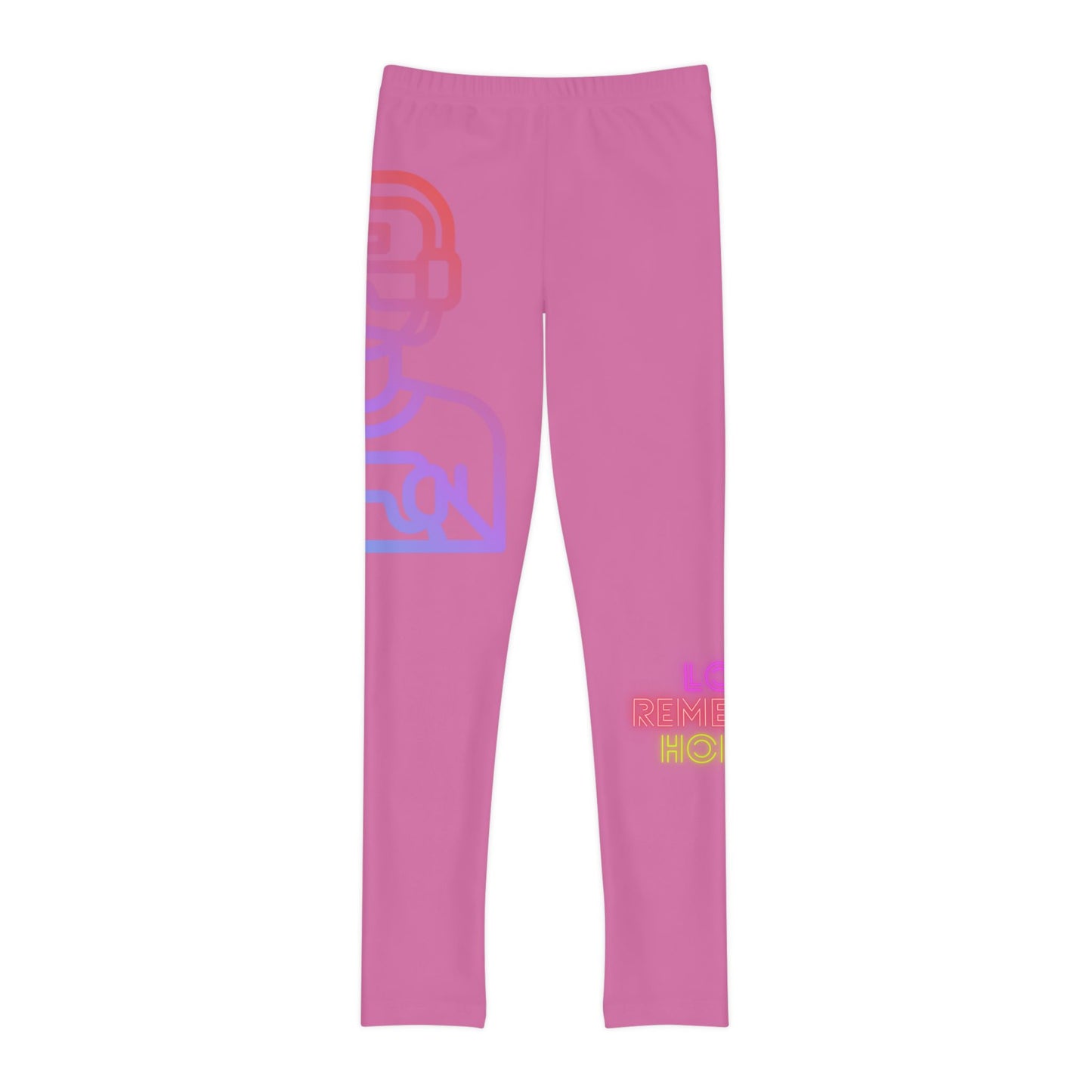 Youth Full-Length Leggings: Gaming Lite Pink