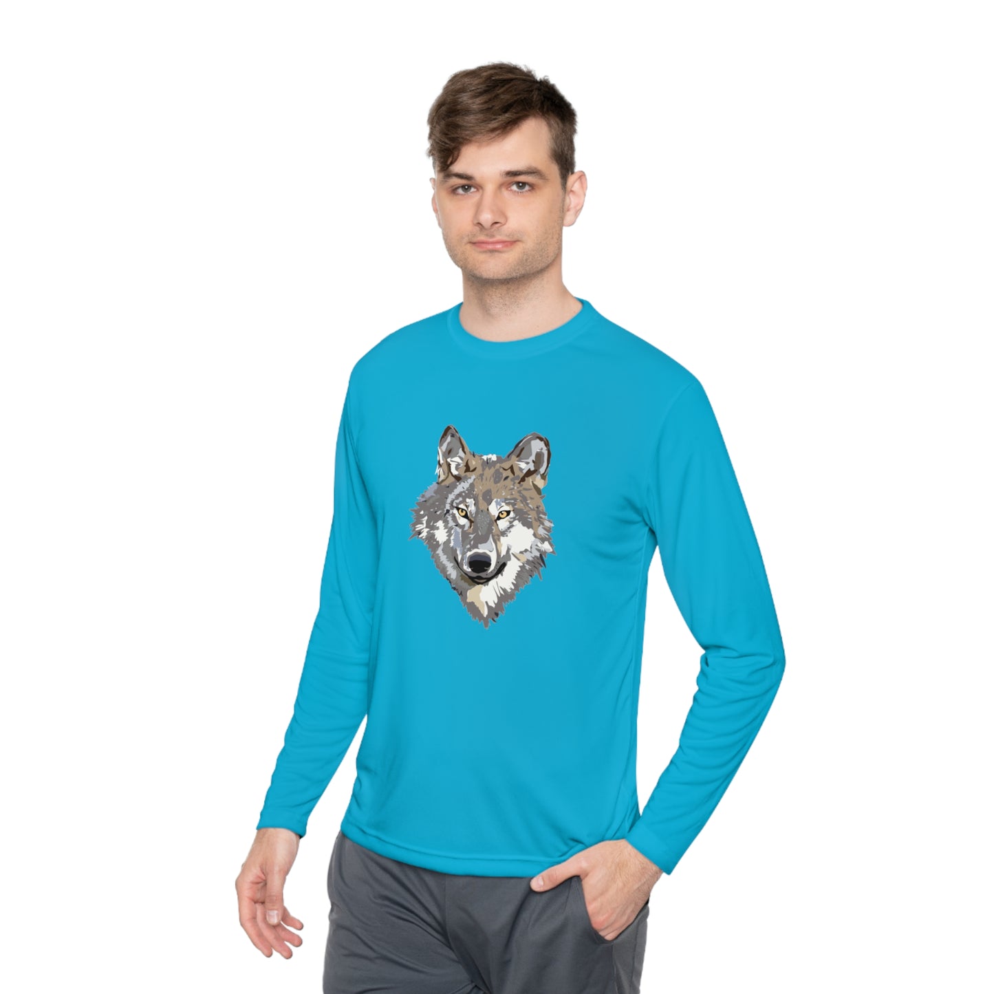 Lightweight Long Sleeve Tee: Wolves #2