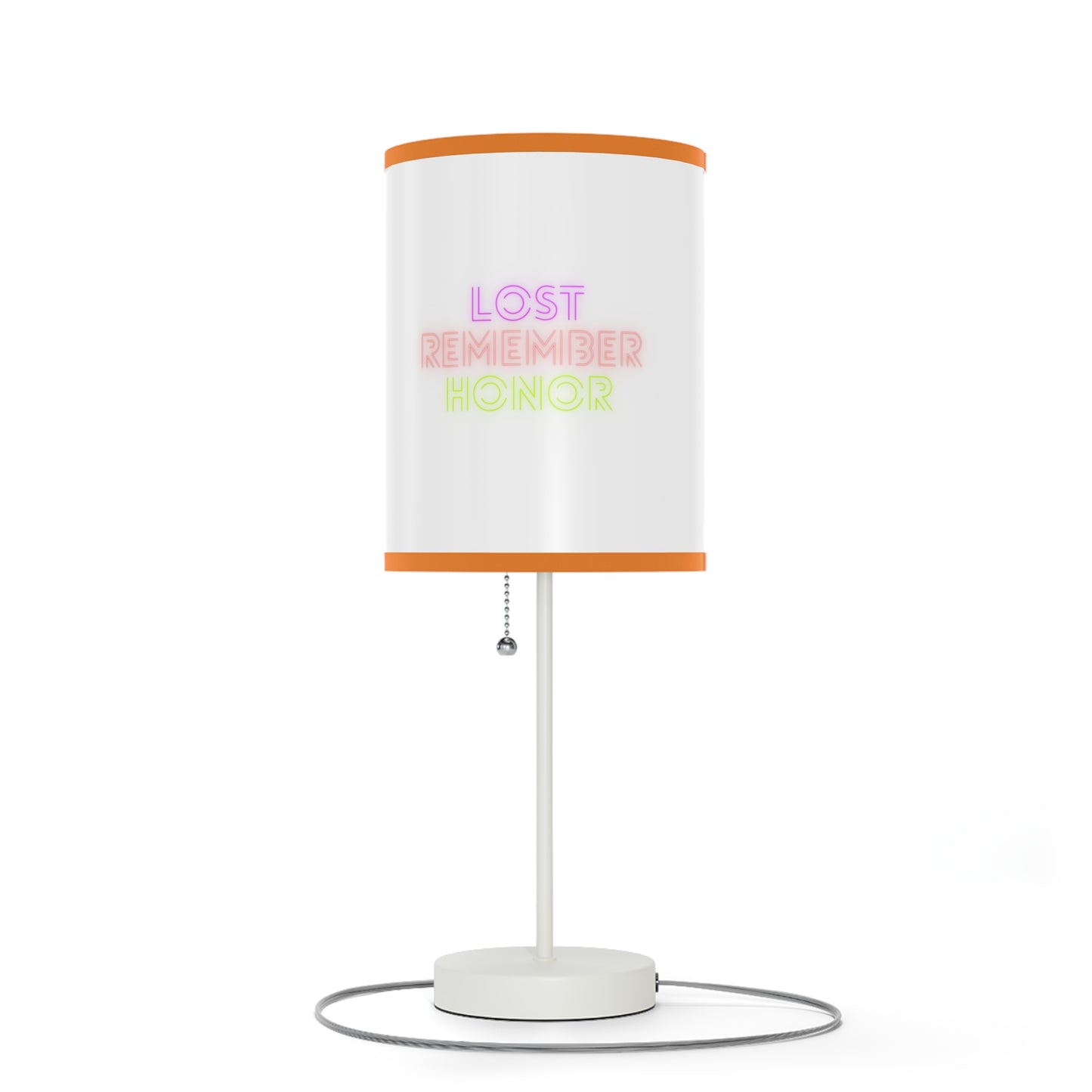 Lamp on a Stand, US|CA plug: LGBTQ Pride White 