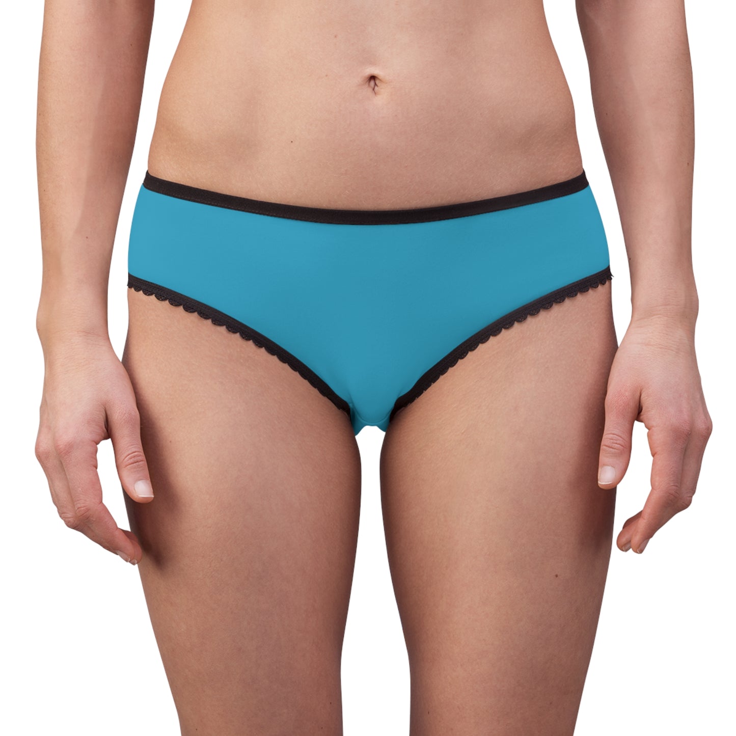 Women's Briefs: Crazy Penguin World Logo Turquoise